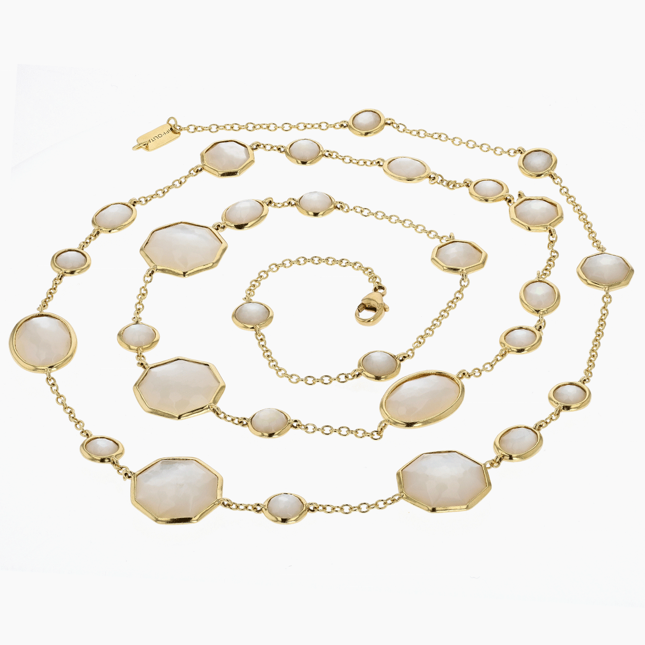 Ippolita Gold and Mother of Pearl Station Necklace