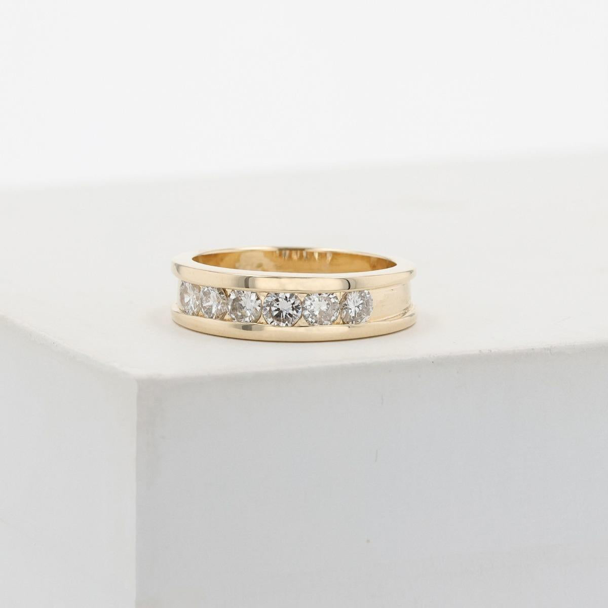 Channel Set Diamond Wedding Band
