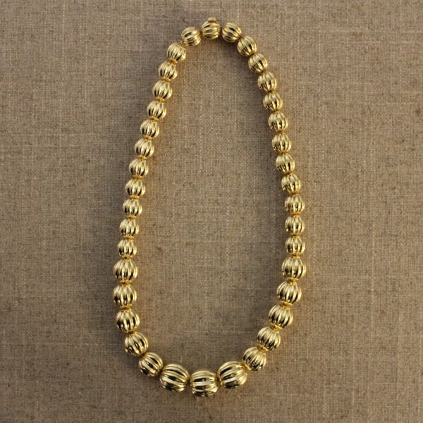 14KT YELLOW GOLD GRADUATED BALL NECKLACE