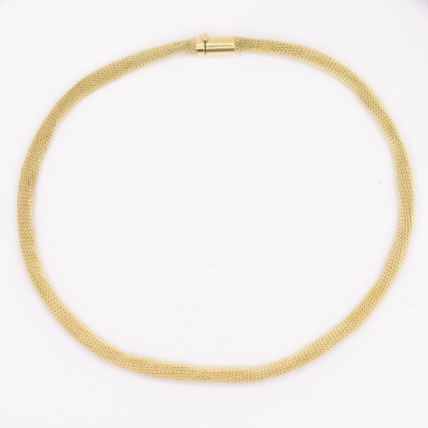 18KT WOVEN TUBE NECKLACE