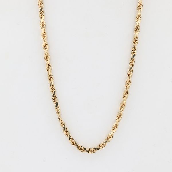 14KT ROPE CHAIN NECKLACE 17"